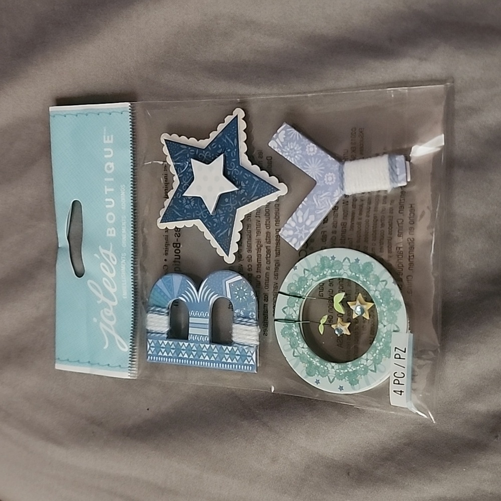 Jolee's Boutique Baby Boy Dimensional Yarn Word Stickers